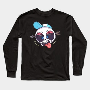 Arrow Skull Funny face Long Sleeve T-Shirt